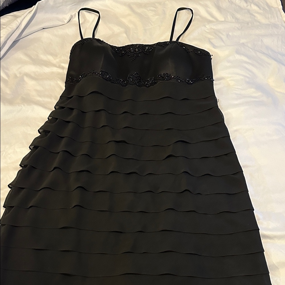 Alex Evenings Black Tiered Prom Dress
